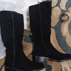 Azura black sparkly new boots